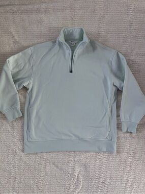Athleta Half-Zip Pullover Sweater - Light Blue